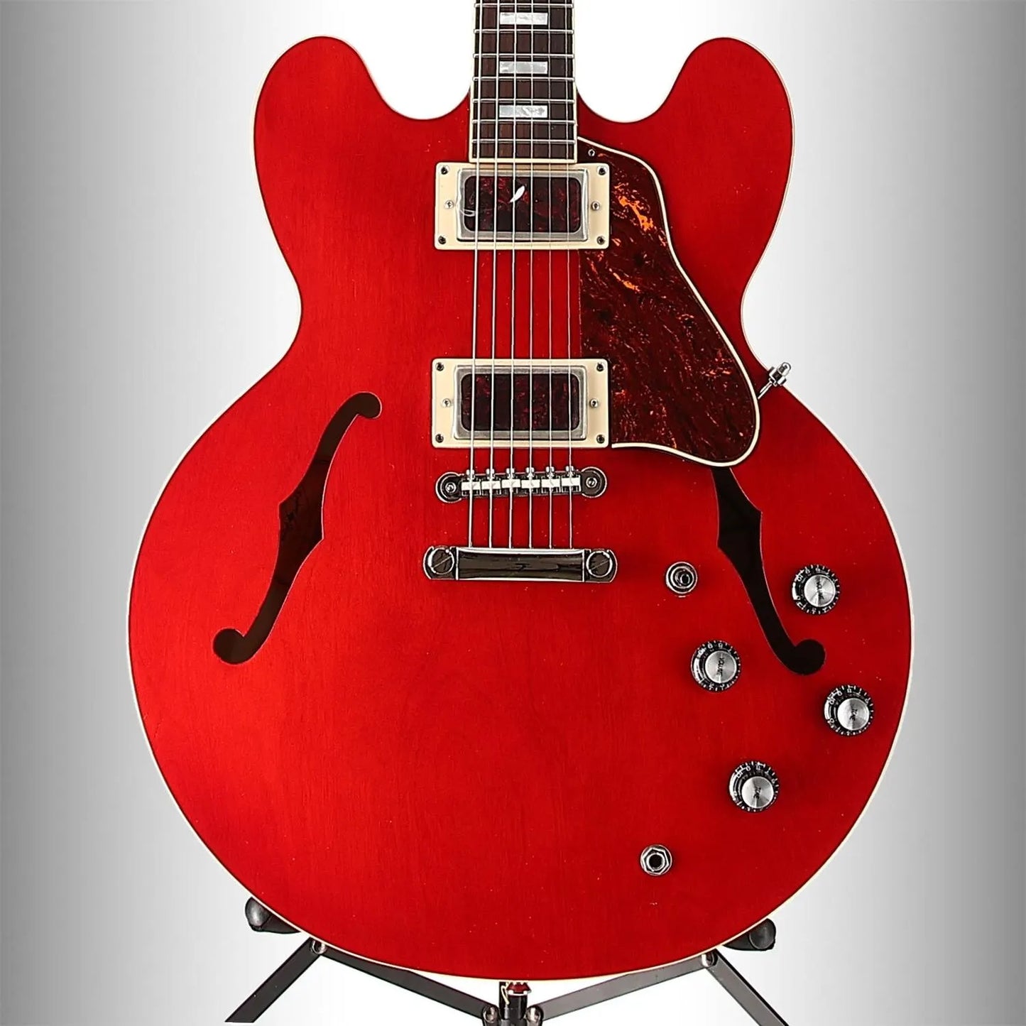 1962 ES-335 Reissue Sixties Cherry Modified with Seymour Duncan Pearly Gates Bridge Humbucker Raw Nickel w/ Tortoise Shell and Jazz Neck Pickup (99030)