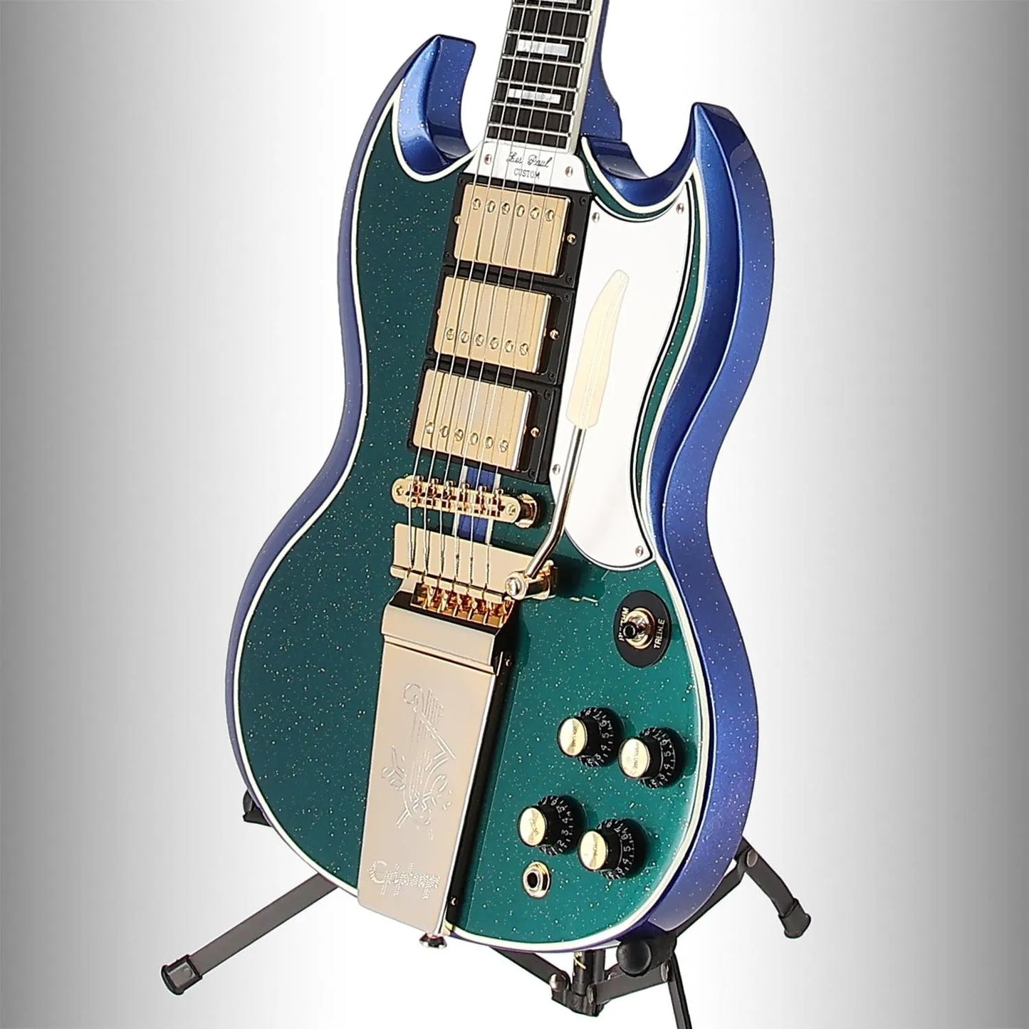 1963 Les Paul Sg Custom - Sherwood Gold Flake Custom Paint (99119)