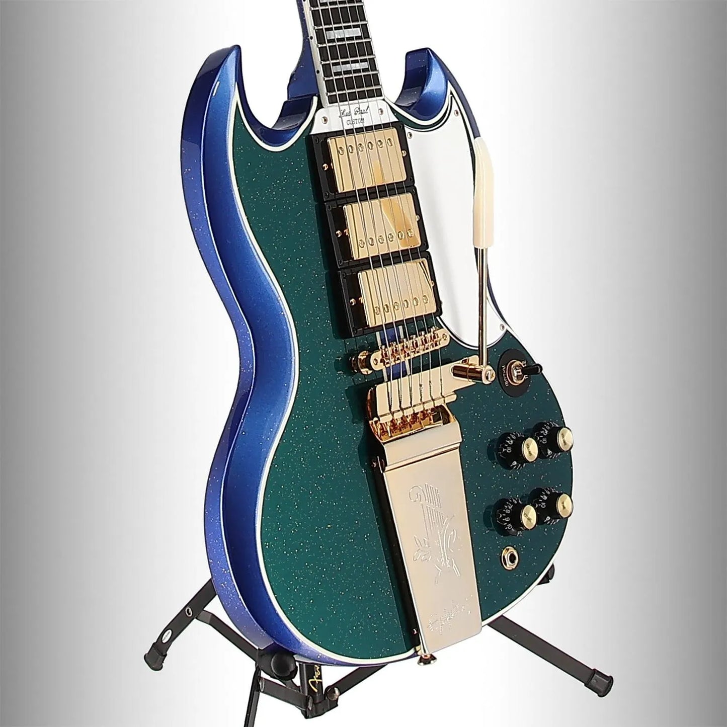 1963 Les Paul Sg Custom - Sherwood Gold Flake Custom Paint (99119)
