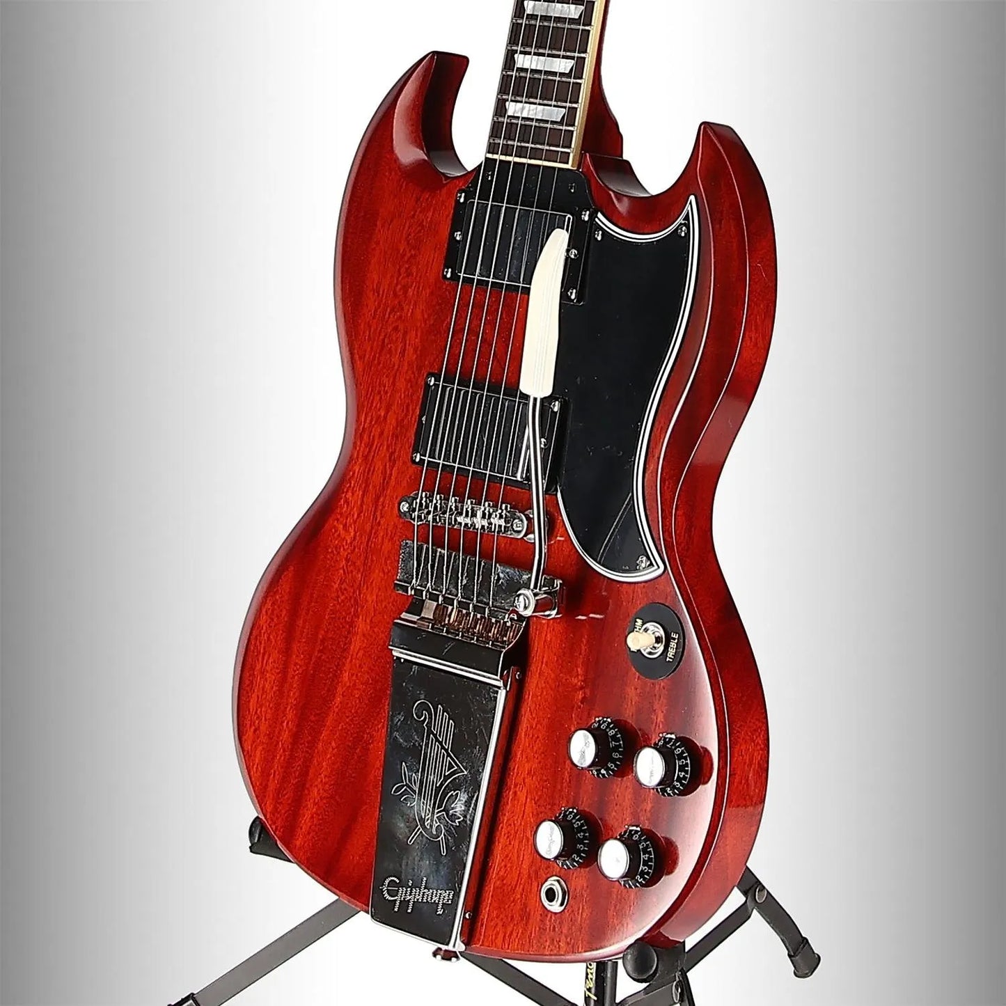 1964 SG Standard Reissue - Cherry Red Modified with Gibson USA Tony Iommi Signature Humbuckers (RC1) (09033)