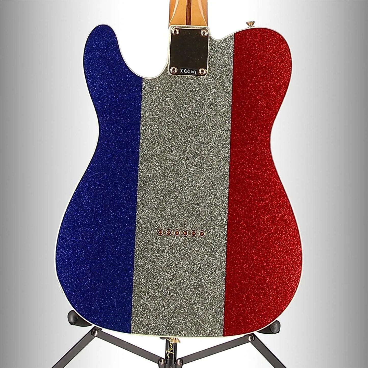 Buck Owens Telecaster, Maple Fingerboard, Red, Silver and Blue Sparkle (F6) (57658)