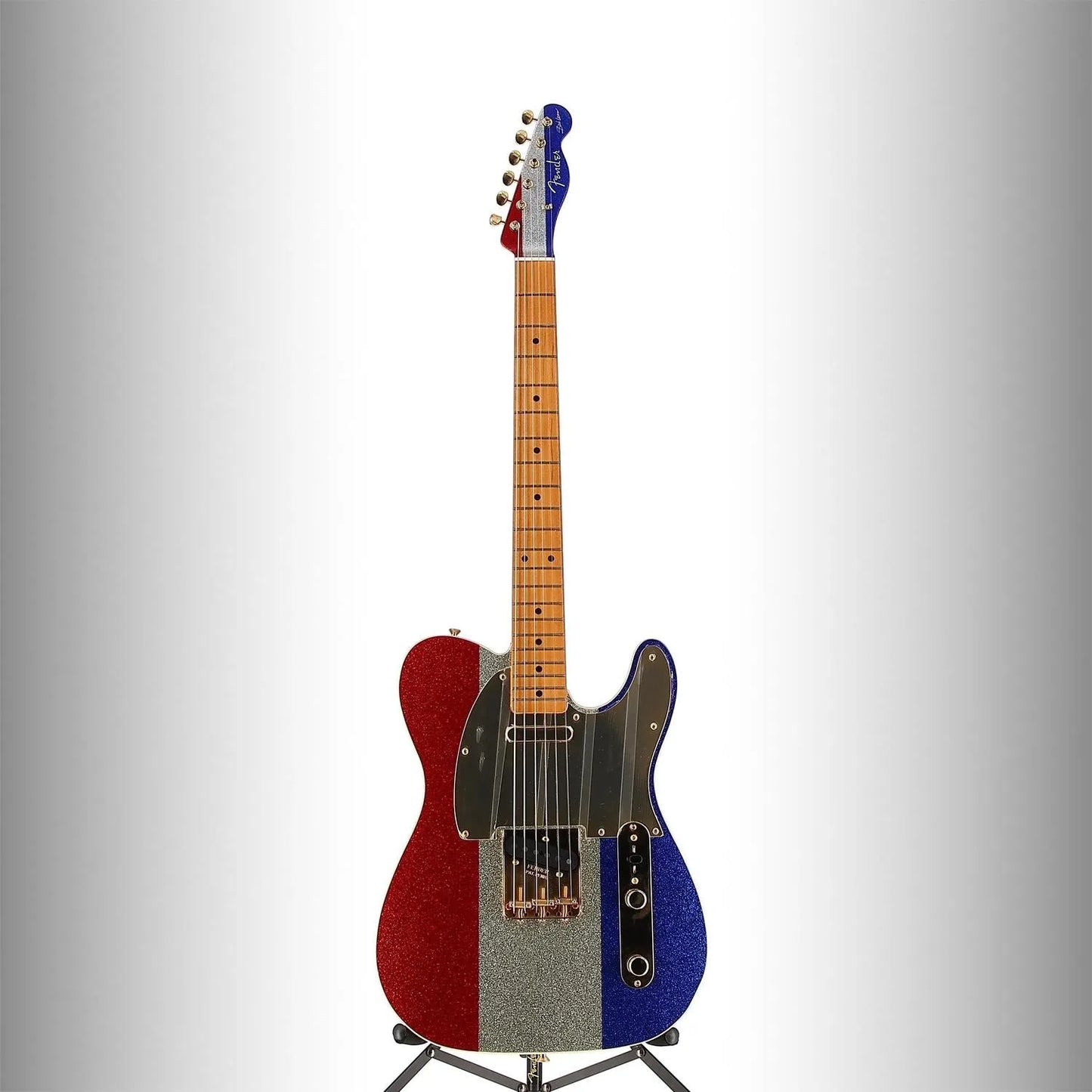Buck Owens Telecaster, Maple Fingerboard, Red, Silver and Blue Sparkle (F6) (57658)