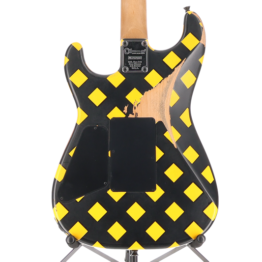 Charvel Super-Stock SD1 H FR EB Electric Guitar Diamond Life Yellow and Black (C4) (52590)