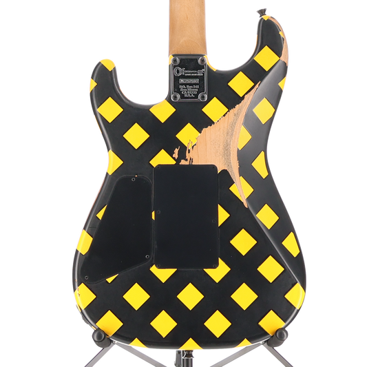 Charvel Super-Stock SD1 H FR EB Electric Guitar Diamond Life Yellow and Black (C4) (52590)