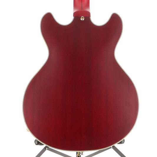 D'angelico Deluxe Mini DC, P90s - Satin Trans Wine, Professional Setup (RC4) (00169)
