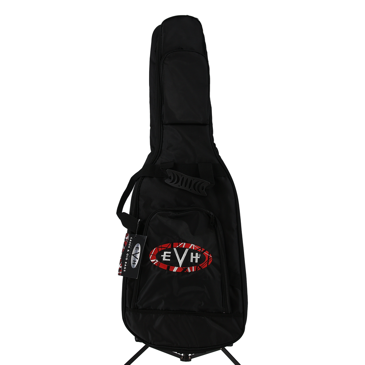 EVH EVH Striped Series Circles, Maple Fingerboard, White and Black (S10) (00876)
