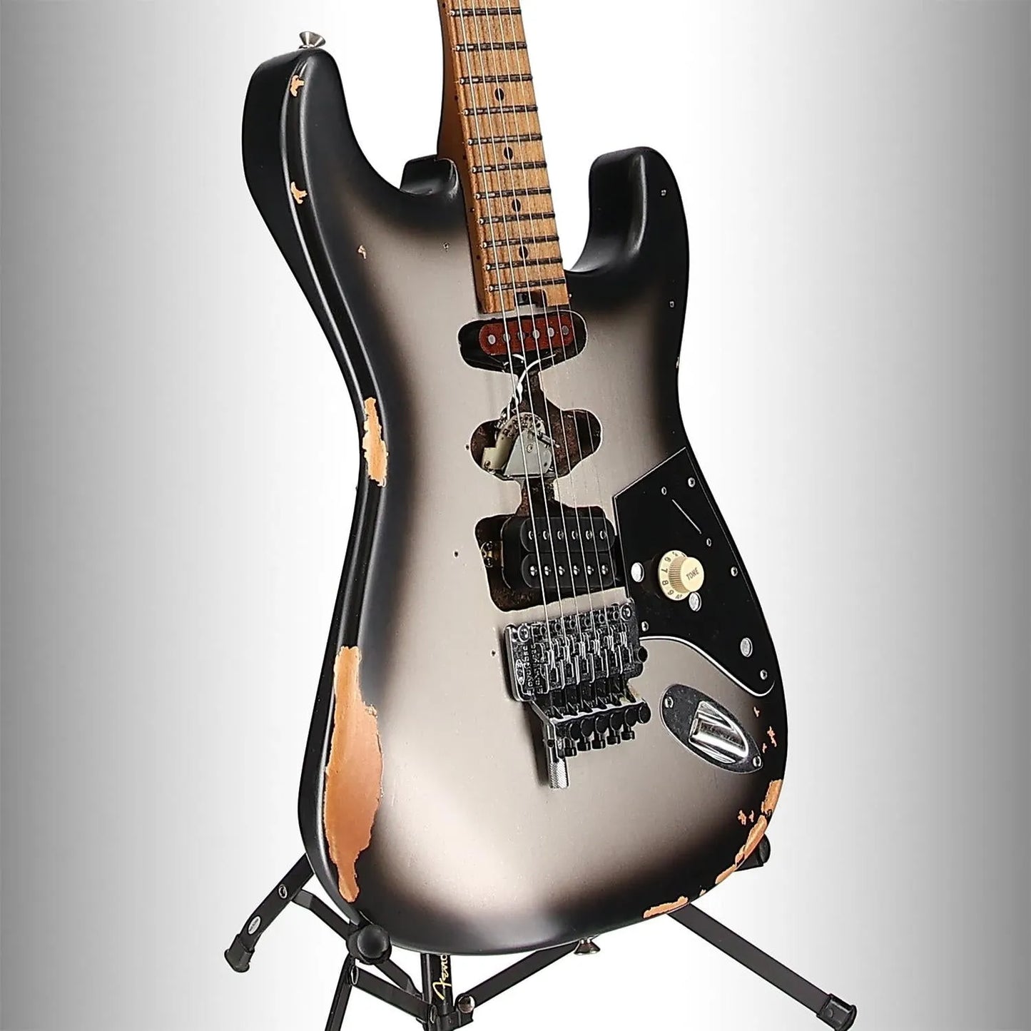EVH Limited Edition Frankenstein Relic Series, Maple Fingerboard, Silverburst (F1) (14926)