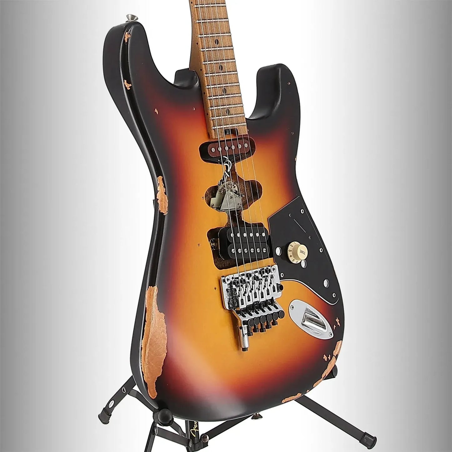 EVH Limited Edition Frankenstein Relic Series, Maple Fingerboard, Vintage Sunburst (A6) (05477)