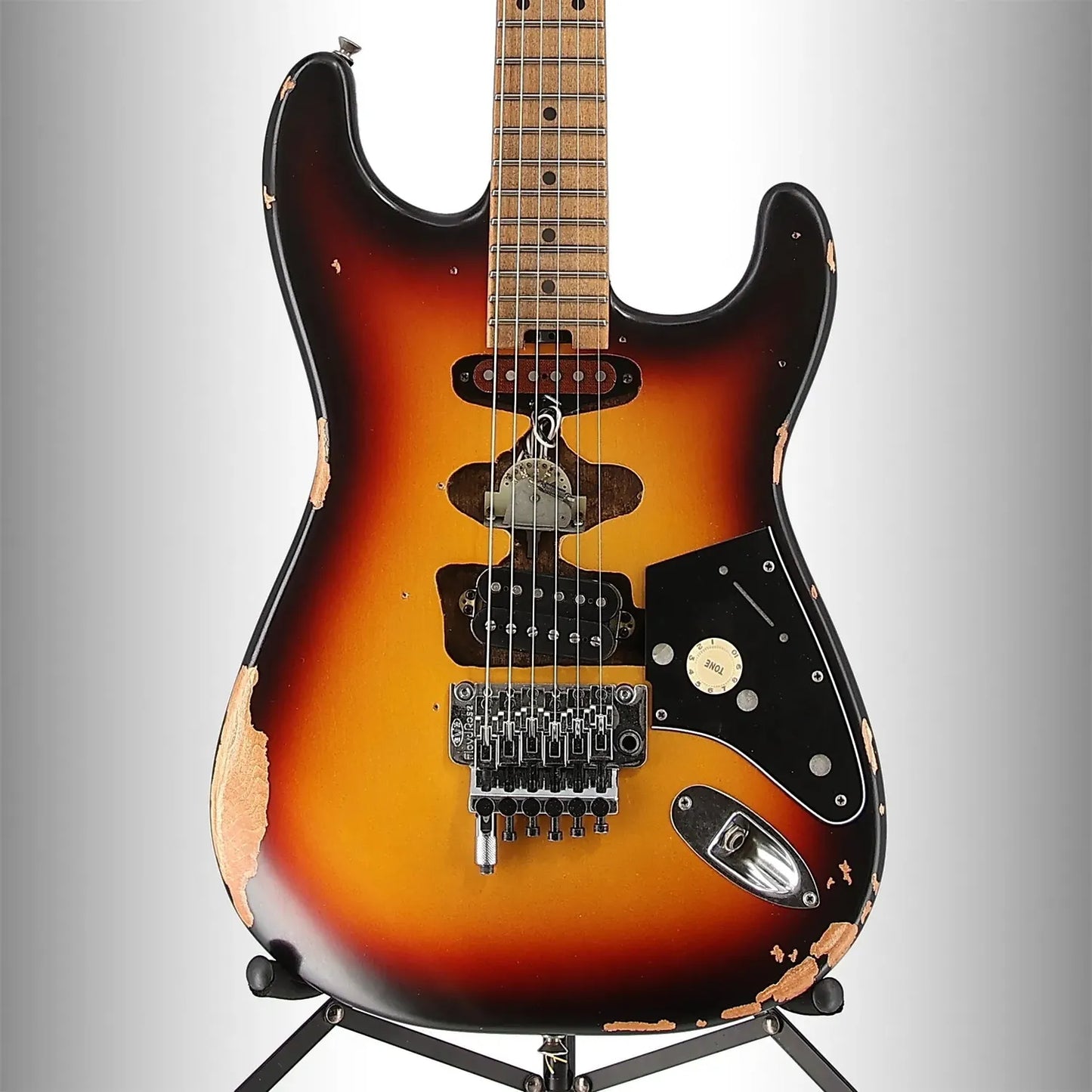 EVH Limited Edition Frankenstein Relic Series, Maple Fingerboard, Vintage Sunburst (A6) (05477)