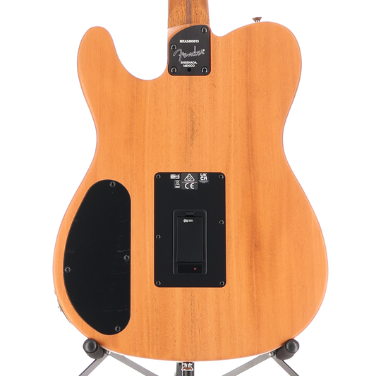 Fender Acoustasonic Player Telecaster Guitar Rosewood Fingerboard Brushed Black (Q2) (03013)