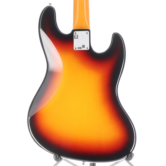 Fender American Vintage II 1966 Jazz Bass Left-Hand, Rosewood Fingerboard, 3-Color Sunburst (RC2) (14875)