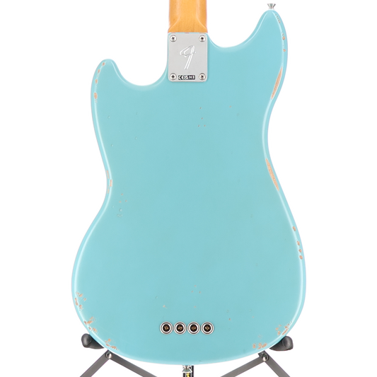 Fender JMJ Road Worn Mustang Bass, Rosewood Fingerboard, Faded Daphne Blue (AA1) (50900)