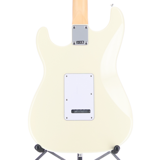 Fender Standard Stratocaster, Maple Fingerboard, White Pickguard, Olympic White (A5) (08356)