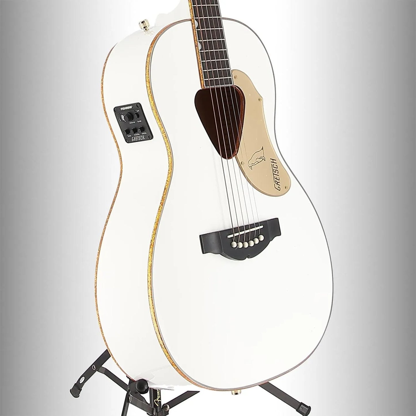 G5021WPE Rancher Penguin Parlor Acoustic/Electric, Fishman Pickup System, White (A11) (00277)