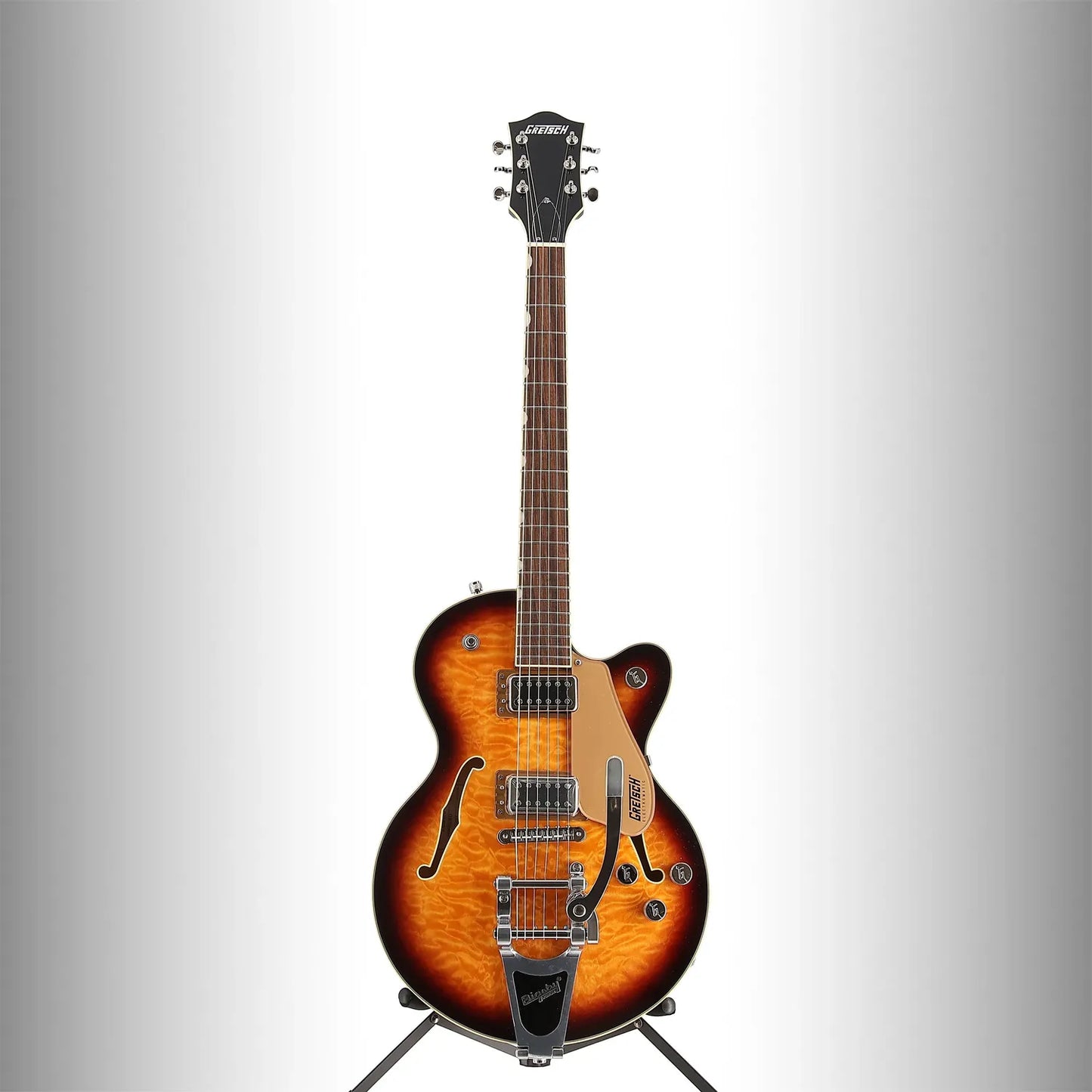 G5655T-QM Electromatic Center Block Jr. Single-Cut Quilted Maple with Bigsby, Sweet Tea (SR) (30038)