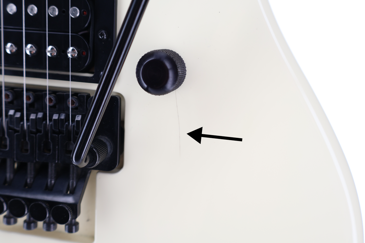 G&L Fullerton Deluxe Rampage 24 - Ivory, Maple Fingerboard, Black Floyd Rose (F13) (71602)