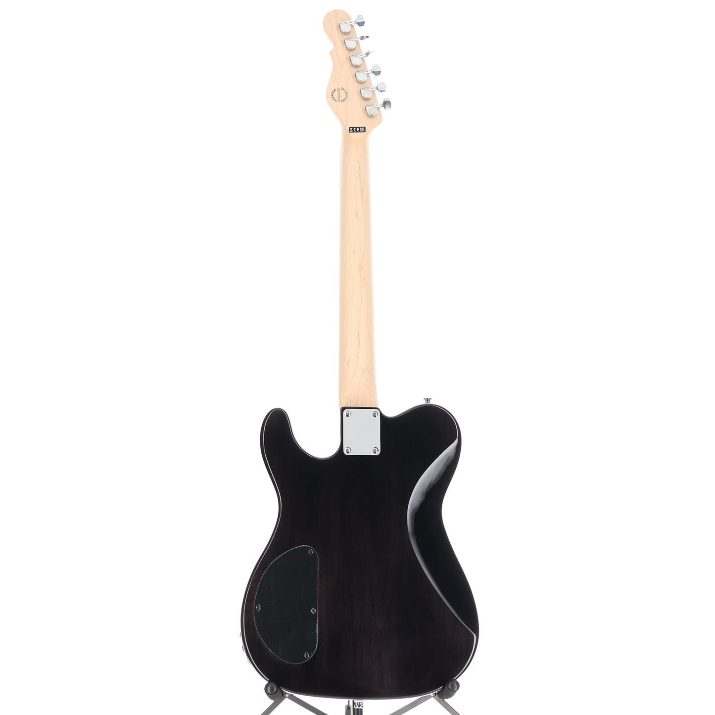 G&L Tribute Series ASAT Deluxe Carved Top Electric Guitar Trans Black (RP) (R43R0)