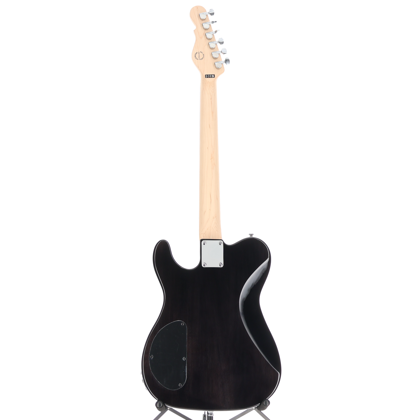 G&L Tribute Series ASAT Deluxe Carved Top Electric Guitar Trans Black (RP) (R43R0)