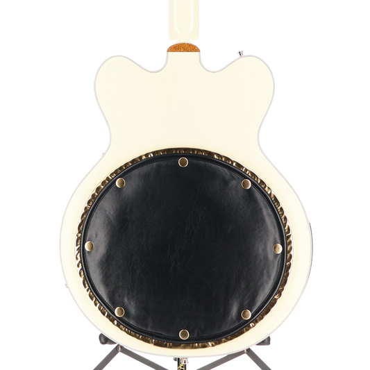 Gretsch G6136B-TP Tom Petersson Signature Falcon 4-String Bass with Cadillac Tailpiece, RumbleTron Pickup, Aged White Lacquer (D9) (03450)