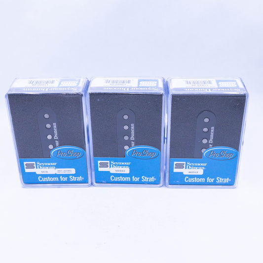 Seymour Duncan SSL-5 Shop Floor Custom Staggered Strat Set 3x Black Single-Coil Pickups (DrR1)