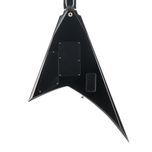 Jackson MJ Series Rhoads RR24MG, Ebony Fingerboard, Black with Yellow Pinstripes (RP) (01898)