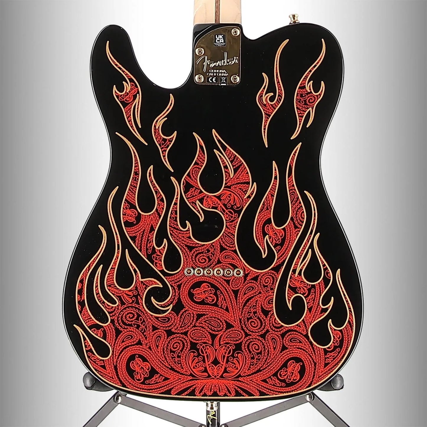 James Burton Telecaster, Maple Fingerboard, Red Paisley Flames (W6) (14469)