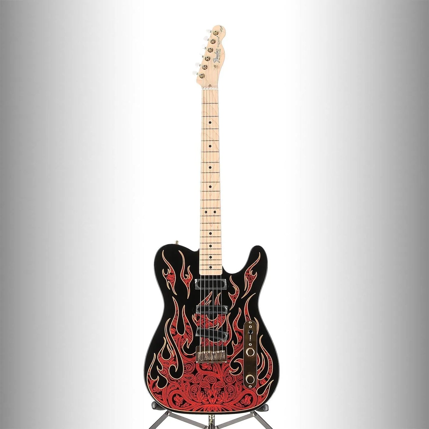James Burton Telecaster, Maple Fingerboard, Red Paisley Flames (W6) (14469)