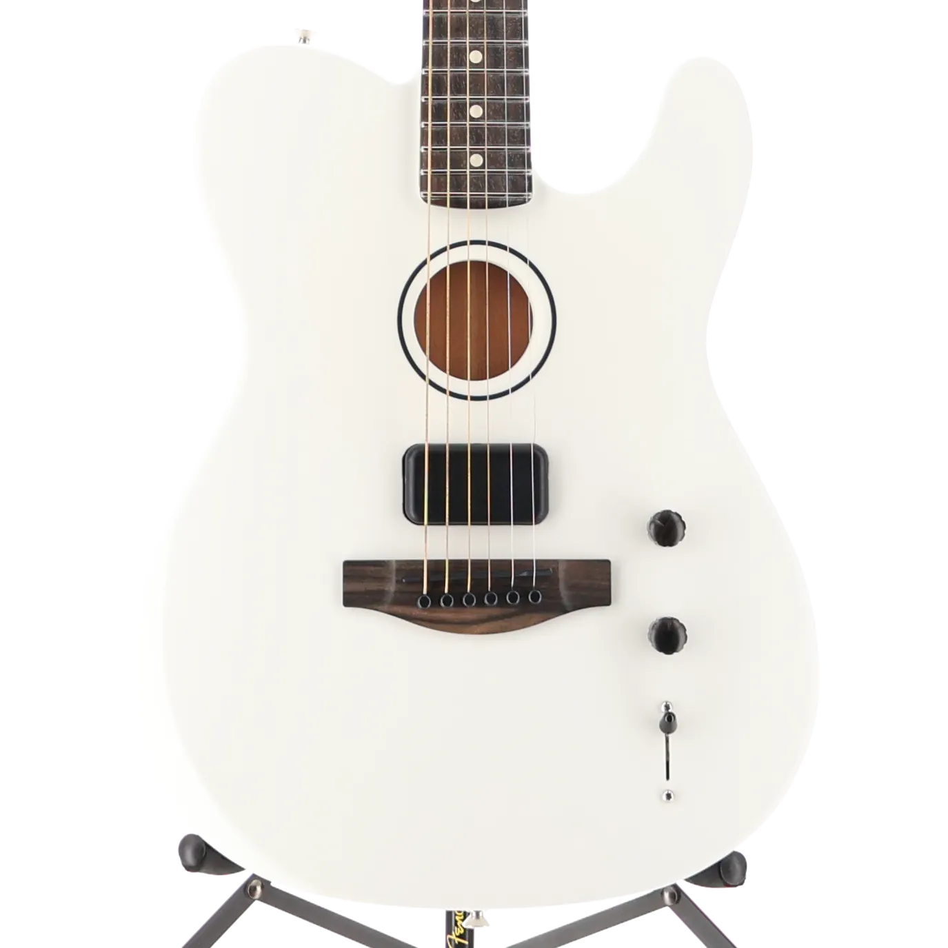 Limited Edition FINNEAS American Acoustasonic Telecaster, Ebony Fingerboard, Satin Arctic White (2588A)