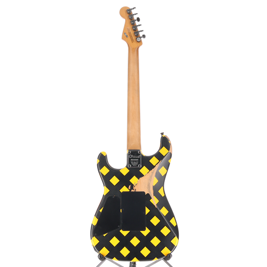 Charvel Super-Stock SD1 H FR EB Electric Guitar Diamond Life Yellow and Black (C4) (52590)