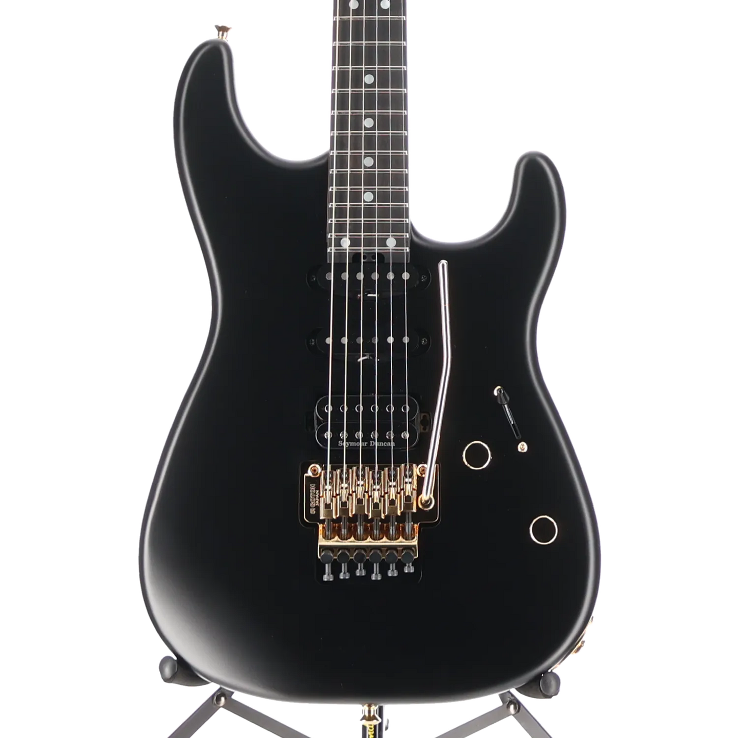 MJ San Dimas Style 1 HSS FR E, Ebony Fingerboard, Satin Black (BB5) (00645)