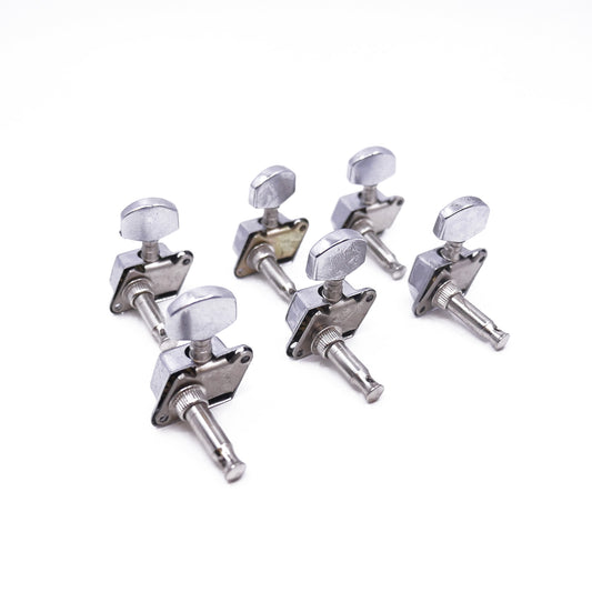 In-Line Economy Nickel Guitar Tuners - Sets of 6 (S3B3)