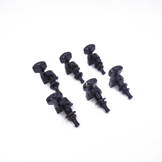 Gotoh In-Line Sealed Guitar Tuners in Black - Set of 6 (S3B4)