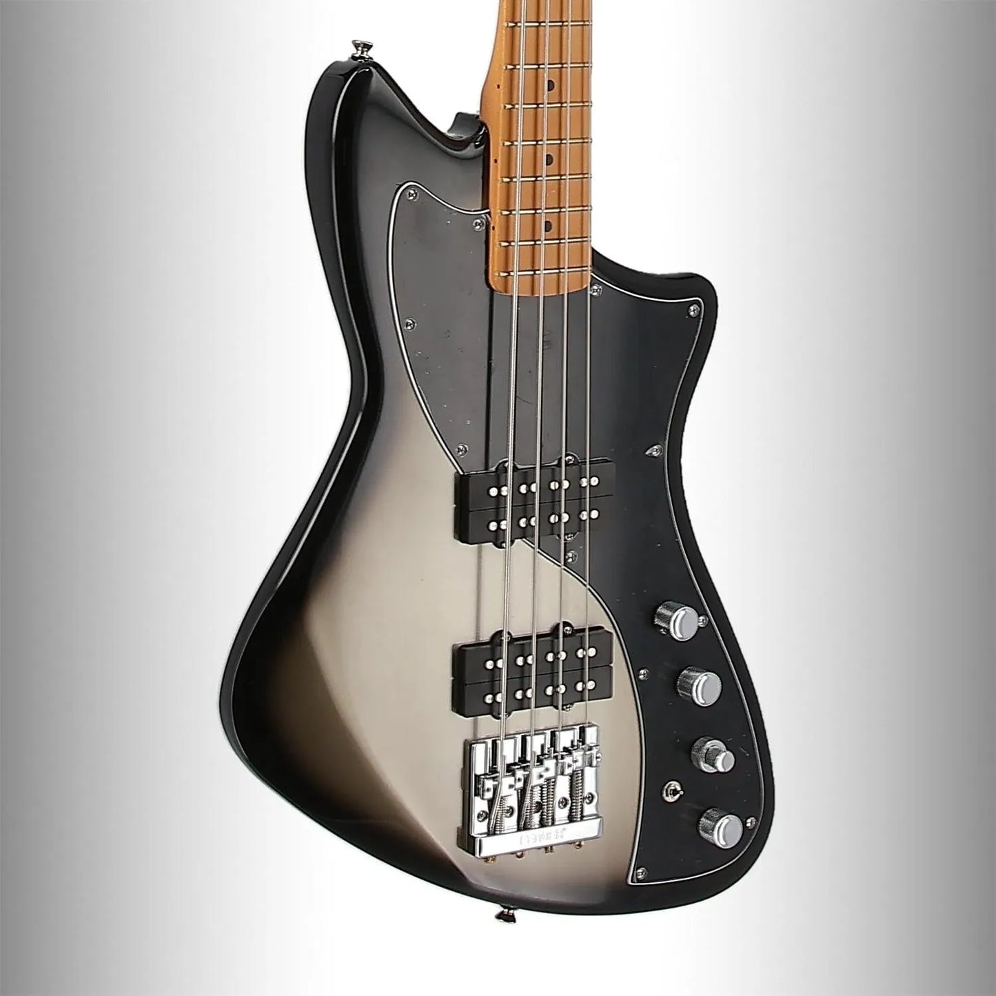 Player Plus Active Meteora Bass, Maple Fingerboard, Silverburst (BB11) (46057)