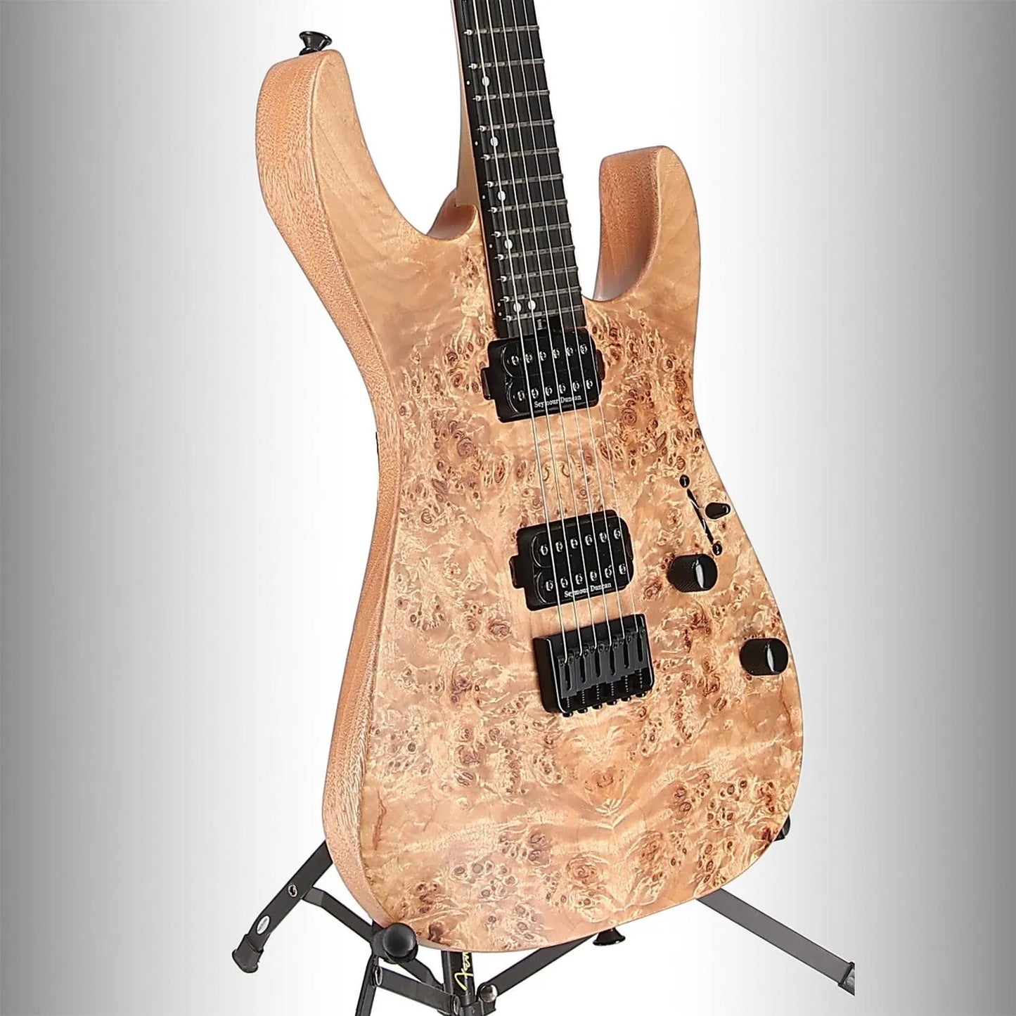 Pro-Mod DK24 HH HT E Mahogany with Poplar Burl, Ebony Fingerboard, Desert Sand (T9) (03311)