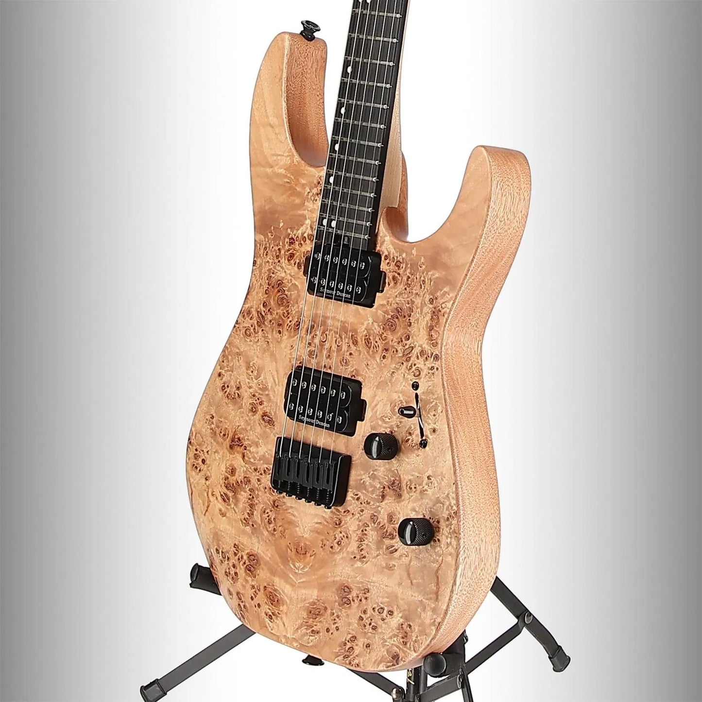 Pro-Mod DK24 HH HT E Mahogany with Poplar Burl, Ebony Fingerboard, Desert Sand (T9) (03311)