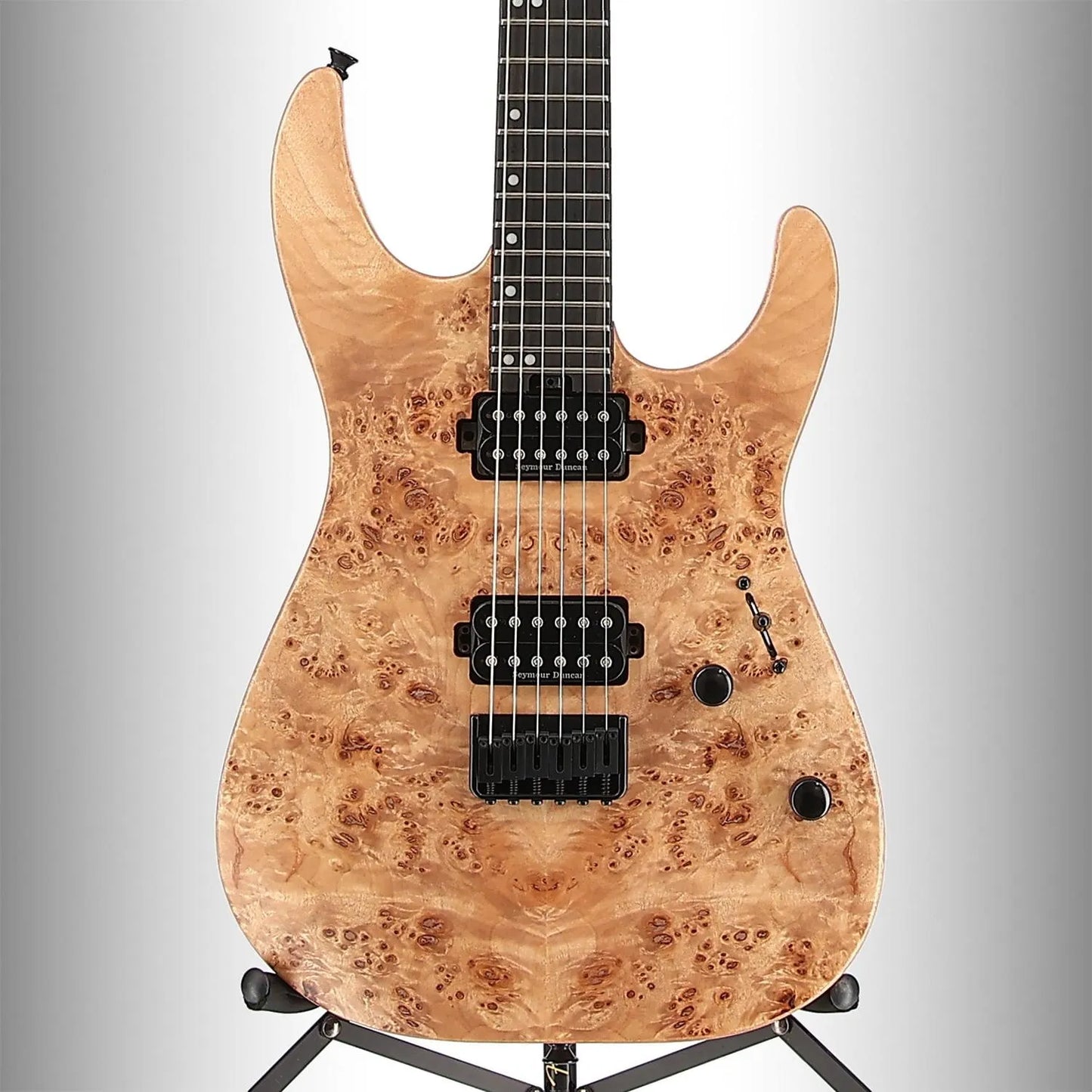 Pro-Mod DK24 HH HT E Mahogany with Poplar Burl, Ebony Fingerboard, Desert Sand (T9) (03311)
