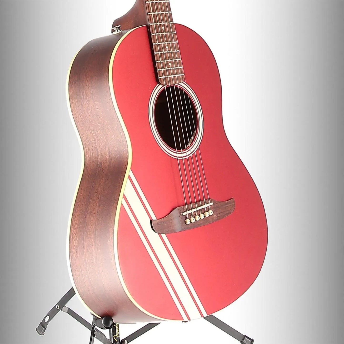 Sonoran Mini, Walnut Fingerboard, Candy Apple Red with Competition Stripes (O3) (63347)