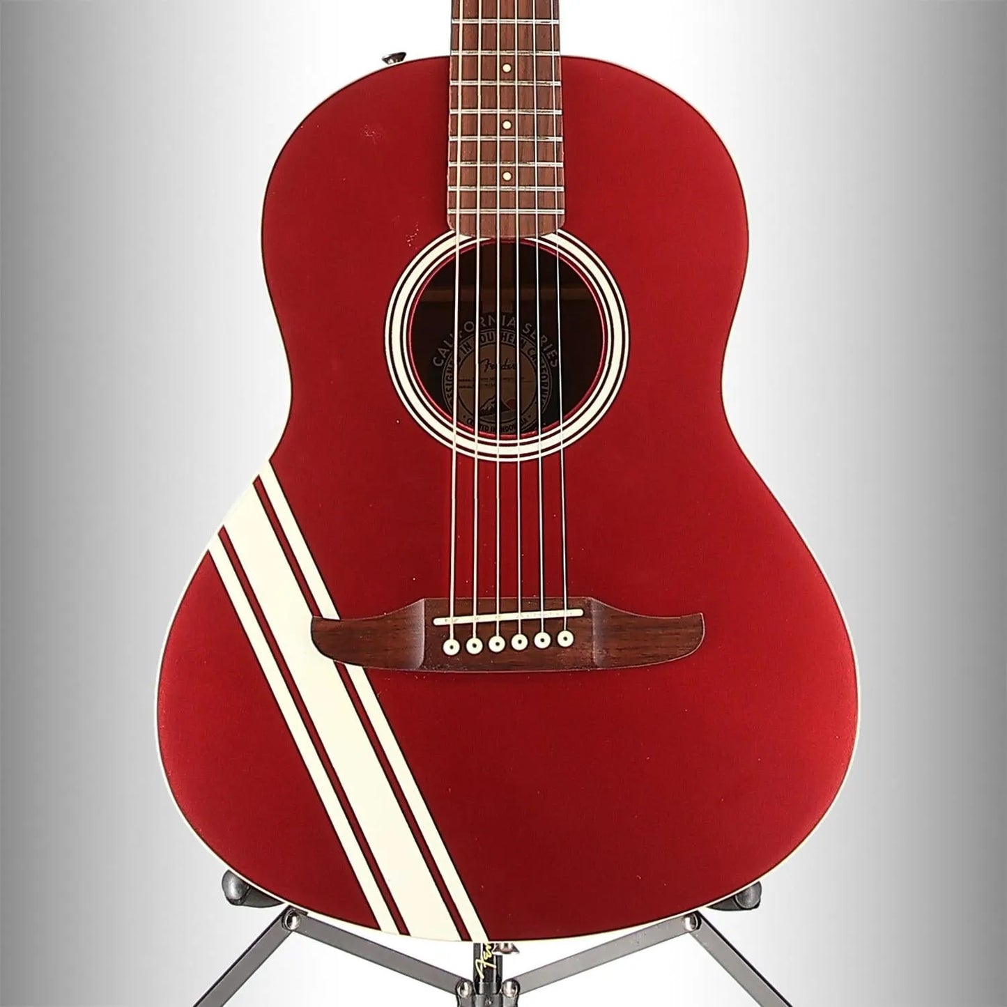 Sonoran Mini, Walnut Fingerboard, Candy Apple Red with Competition Stripes (O3) (63347)