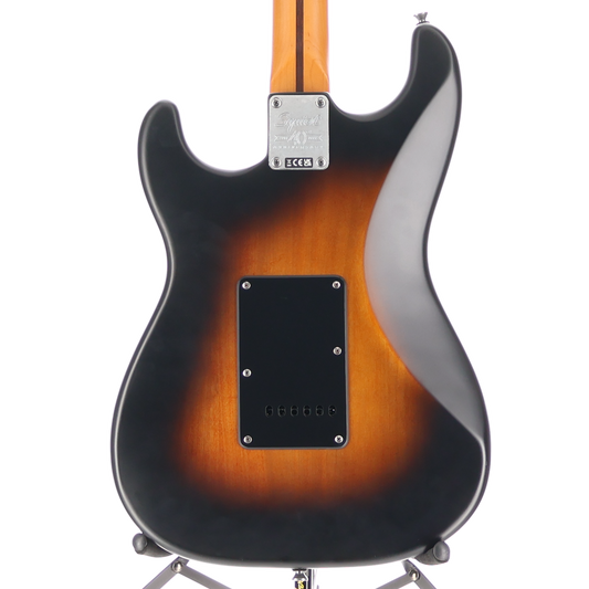 Squier 40th Anniversary Stratocaster, Vintage Edition, Maple Fingerboard, Black Anodized Pickguard, Satin Wide 2-Color Sunburst (SR) (04295)