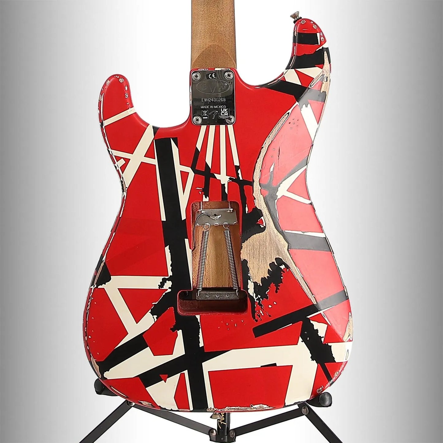 Striped Series Frankenstein Frankie, Maple Fingerboard, Red with Black Stripes Relic (SR) (00268)