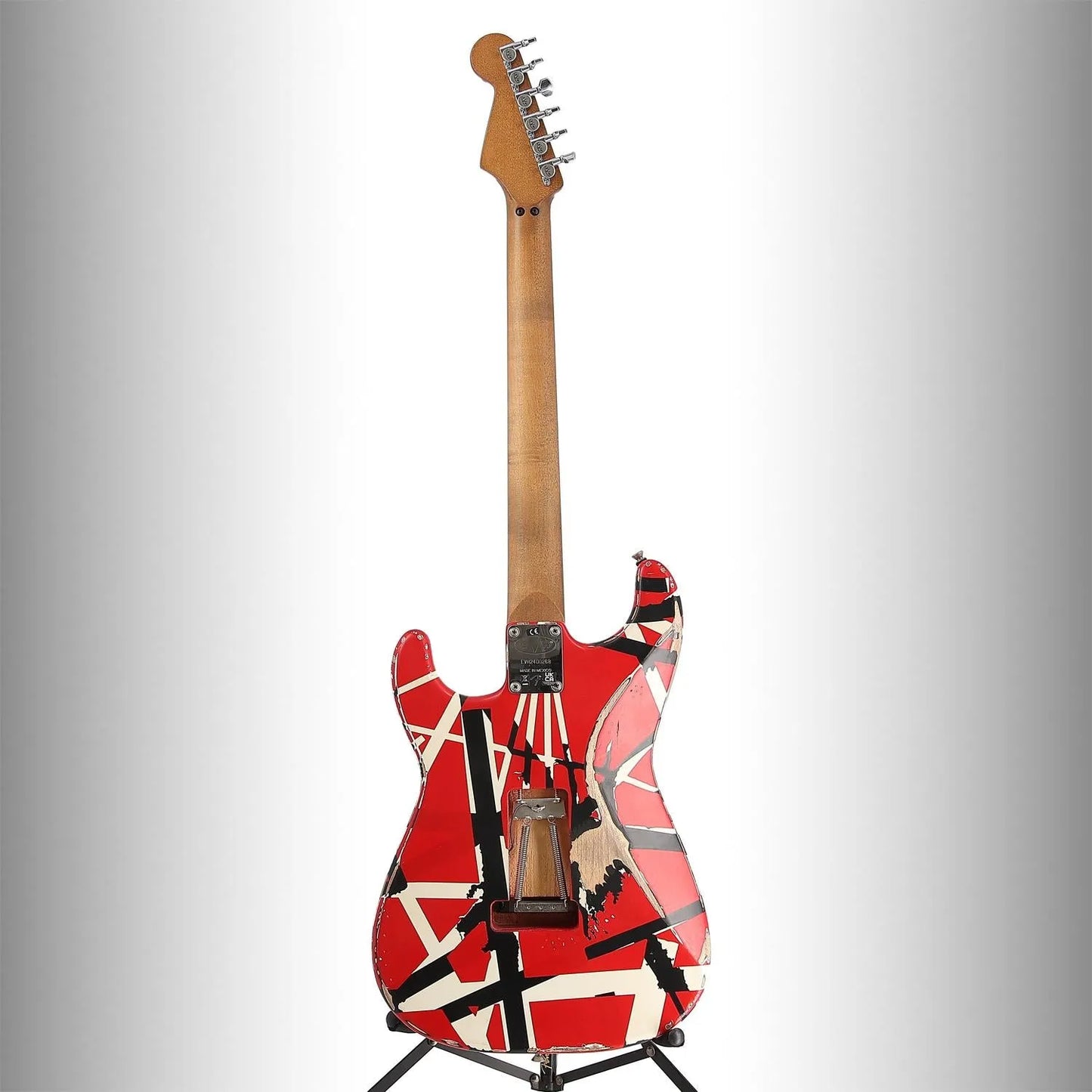 Striped Series Frankenstein Frankie, Maple Fingerboard, Red with Black Stripes Relic (SR) (00268)