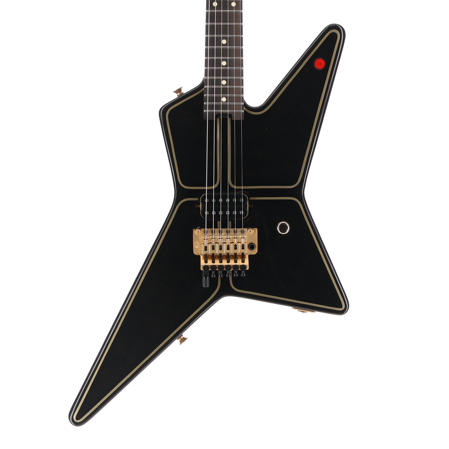 EVH Limited Edition Star, Ebony Fingerboard with Gold Hardware - Black and Gold Custom Paint (Z2) (00724)