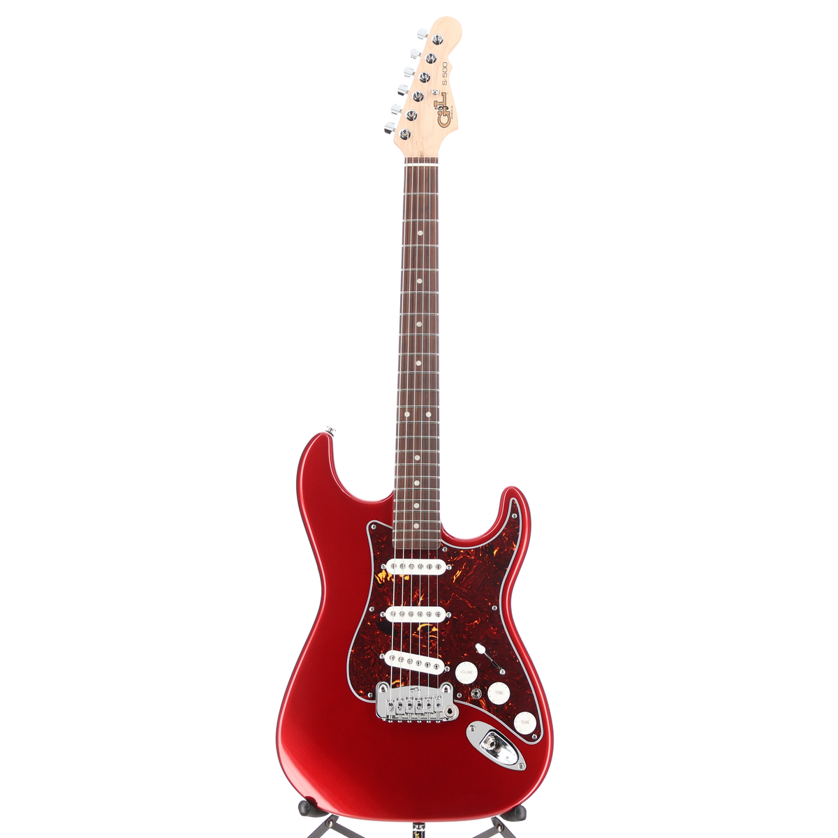 G&L Fullerton Deluxe S-500 Electric Guitar Candy Apple Red (04166)