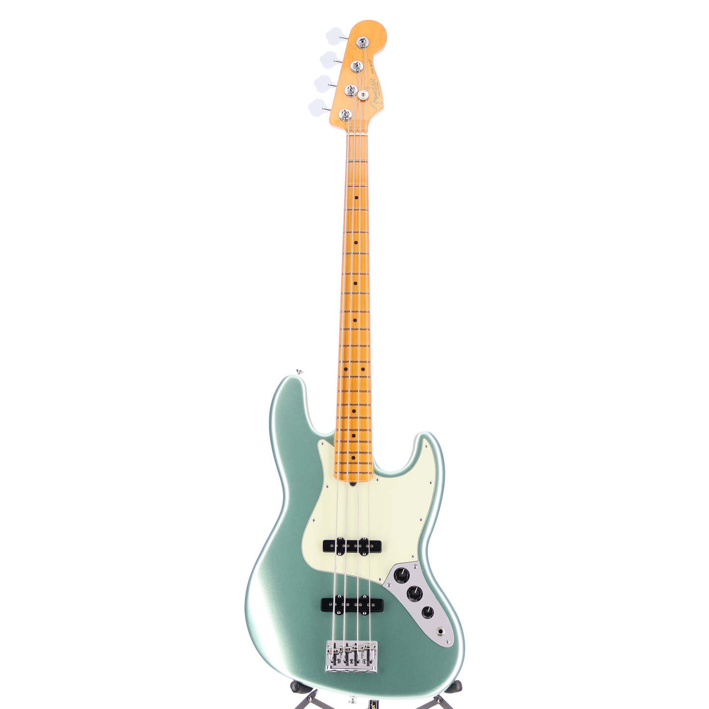 Fender American Professional II Jazz Bass, Maple Fingerboard, Mystic Surf Green (BB2) (08383)