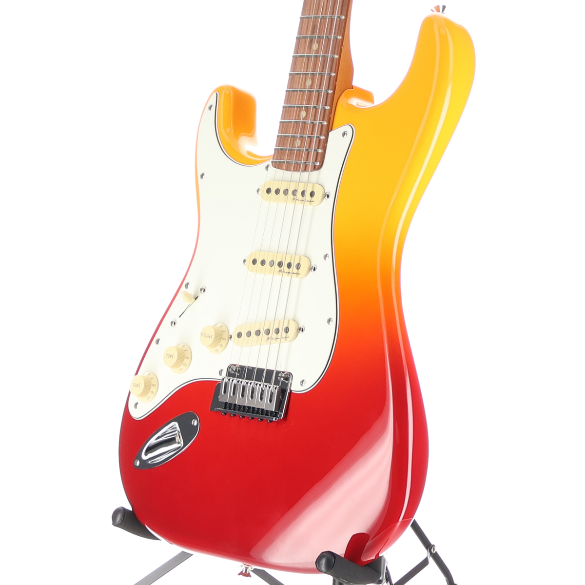 Fender Player Plus Stratocaster, Left-Hand, Pau Ferro Fingerboard, Tequila Sunrise (K1) (03978)