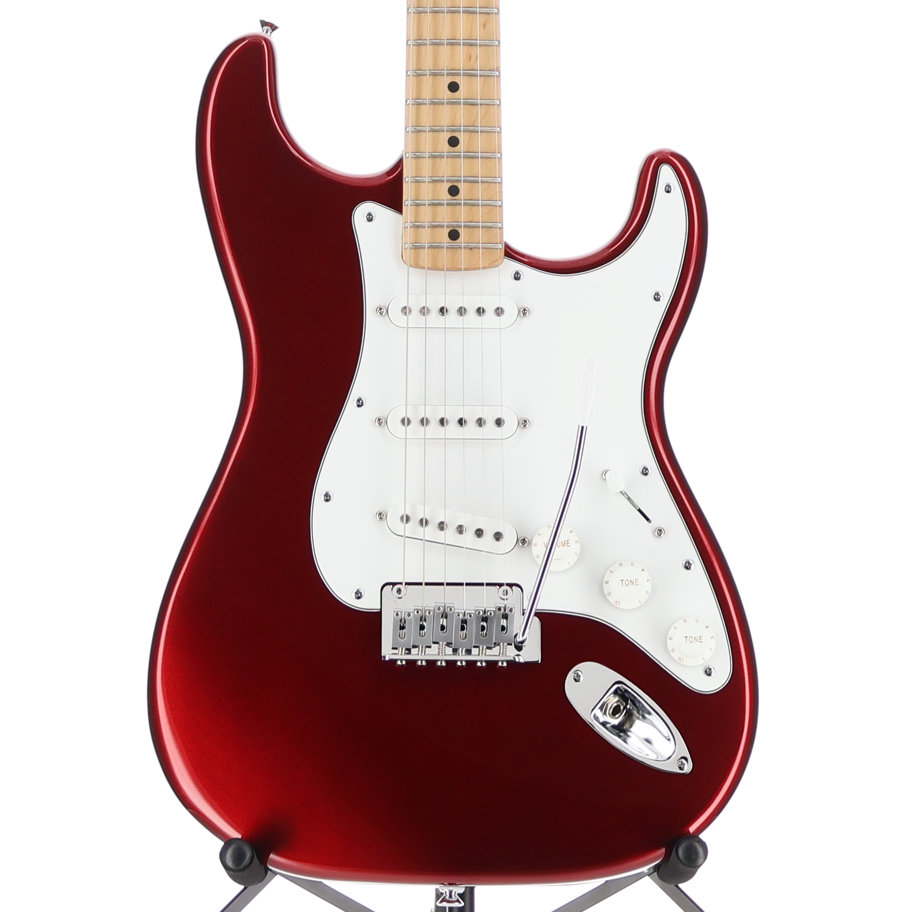 Fender Standard Stratocaster, Maple Fingerboard, White Pickguard, Candy Cola (U1) (00691)