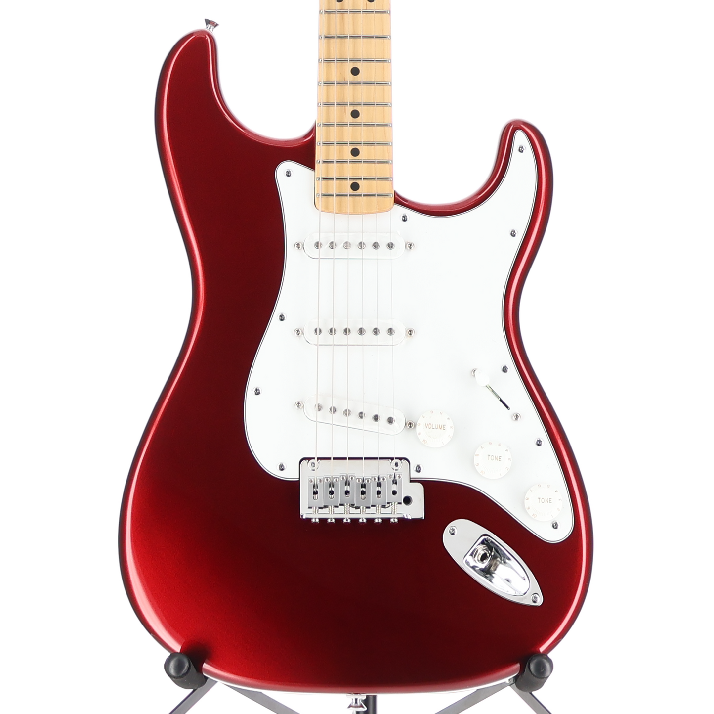 Fender Standard Stratocaster, Maple Fingerboard, White Pickguard, Candy Cola (W12) (00820)