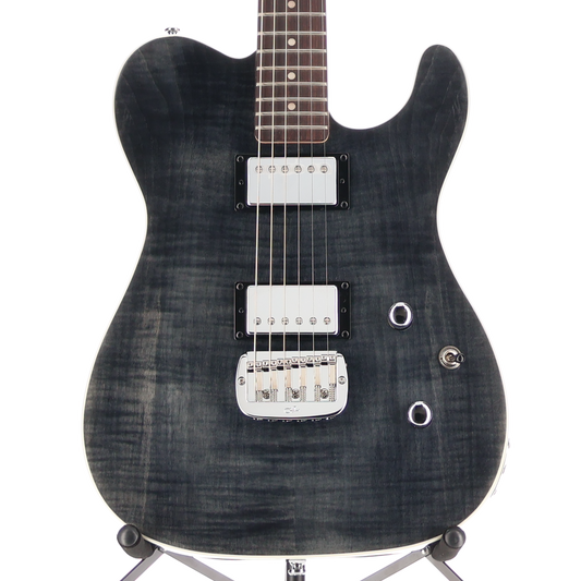 G&L Tribute Series ASAT Deluxe Carved Top Electric Guitar Trans Black (RP) (R43R0)