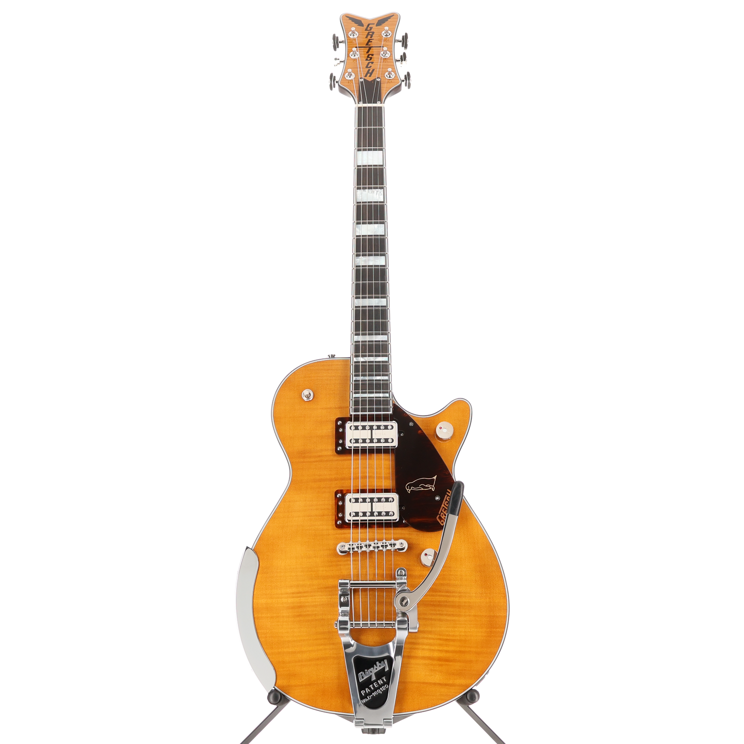 Gretsch G6134TFM-NH Nigel Hendroff Signature Penguin, Ebony Fingerboard, Amber Flame (T8)(41090) (41090)