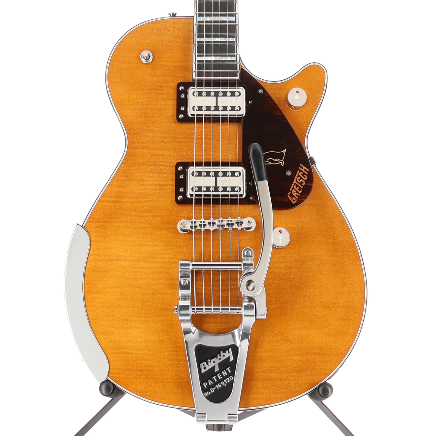 Gretsch G6134TFM-NH Nigel Hendroff Signature Penguin Ebony Fingerboard Amber Flame (S8)(41089) (41089)